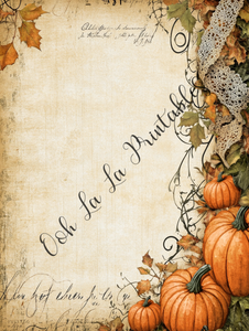 White & Orange Pumpkins Bundle- Ooh La La Digital Printables