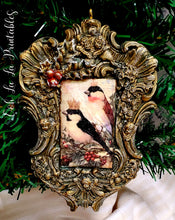 Load image into Gallery viewer, 2 Royal Bird Christmas Ornaments.            ~handcrafted~