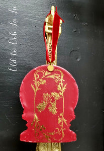 Santa Snowglobe Ornament ~handcrafted~