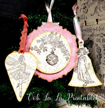 Load image into Gallery viewer, 1 (one) Pink Victorian Fairies Ornament ~handcrafted~