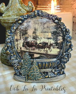 Snow Globe Ornament ~handcrafted~