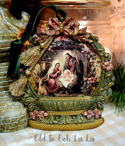 What Child Is This? Snow Globe Ornament ~handcrafted~