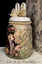 Load image into Gallery viewer, Ooh La La Flights of Fancy Bunny Keepsake Jar