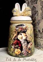 Load image into Gallery viewer, Ooh La La Flights of Fancy Bunny Keepsake Jar