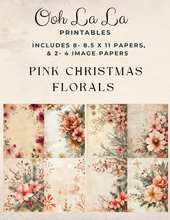 Load image into Gallery viewer, Pink Christmas Florals-Ooh La La Printables