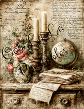 Load image into Gallery viewer, Romantic Vintage Study-       Ooh La La Printables