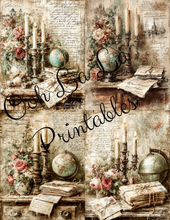 Load image into Gallery viewer, Romantic Vintage Study-       Ooh La La Printables