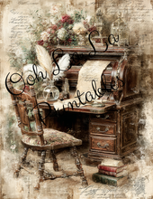 Load image into Gallery viewer, Romantic Vintage Study-       Ooh La La Printables
