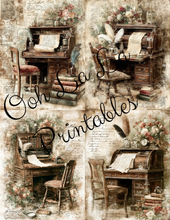 Load image into Gallery viewer, Romantic Vintage Study-       Ooh La La Printables