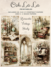 Load image into Gallery viewer, Romantic Vintage Study-       Ooh La La Printables