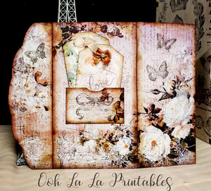 White Rose Folio ~handcrafted~
