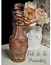 Load image into Gallery viewer, Ooh La La Altered Bottle~ Happy Easter~ handcrafted