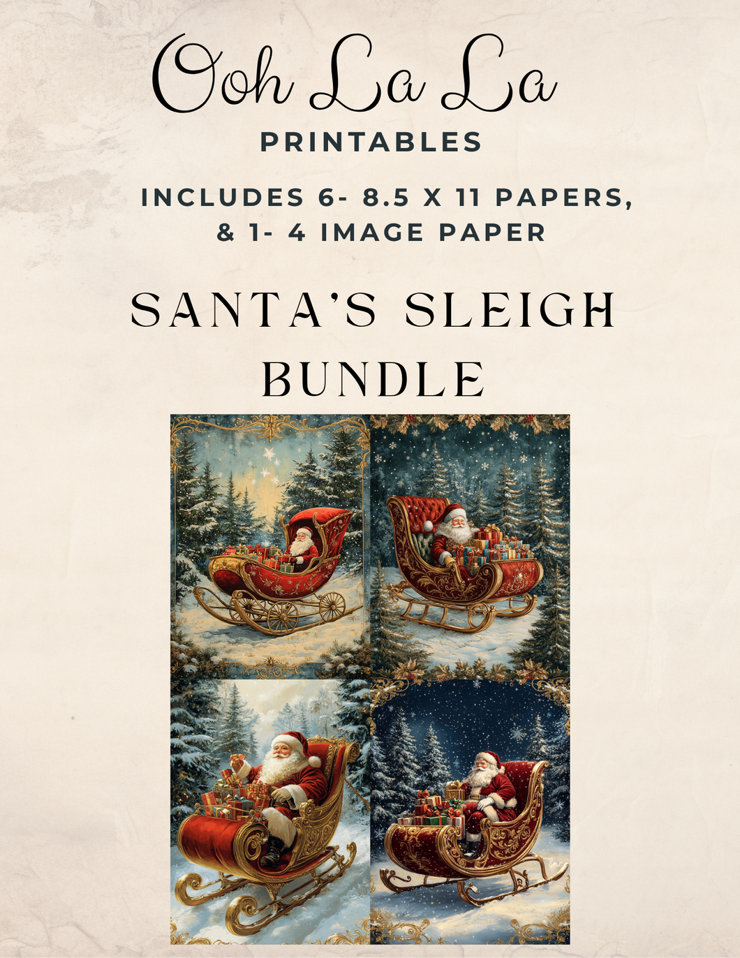 Santa's Sleigh Bundle- Ooh La La Printables