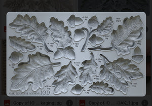 Summer/Fall 2024 OAK LEAVES & ACORNS MOULD 6"X10" *INCLUDES A FREE CLASS*