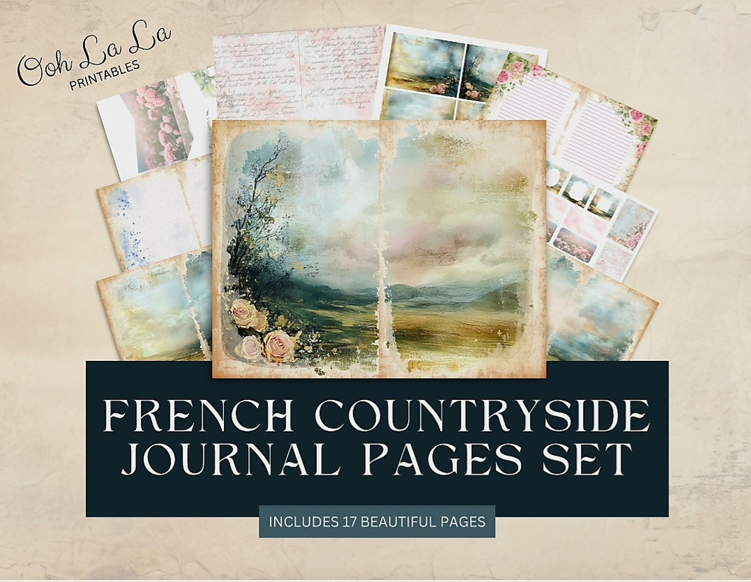 French Countryside Journal Set- Ooh La La Digital Printables