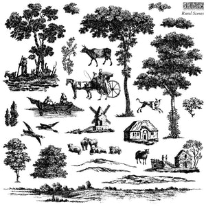 SUMMER COLLECTION- RURAL SCENES TWO 12X12 STAMP SHEETS