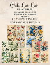 Load image into Gallery viewer, Travis&#39;s Vintage Botanicals Bundle- Ooh La La Printables
