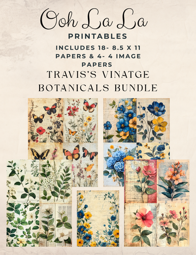 Travis's Vintage Botanicals Bundle- Ooh La La Printables