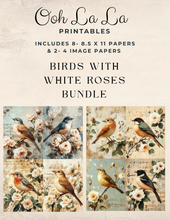 Load image into Gallery viewer, Birds W/ White Roses Bundle- Ooh La La Printables