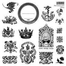 Load image into Gallery viewer, The Connoisseur's Library Labels 6x6 IOD Stamps Summer 2026