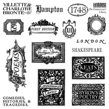 Load image into Gallery viewer, The Connoisseur's Library Labels 6x6 IOD Stamps Summer 2026