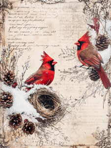 Christmas Florals & Cardinals (Soft)- Ooh La La Printables