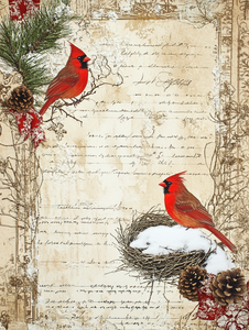 Christmas Florals & Cardinals (Soft)- Ooh La La Printables