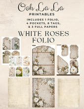 Load image into Gallery viewer, White Roses Folio- Ooh La La Digital Printables