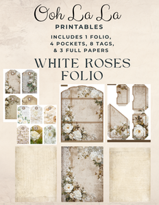 White Roses Folio- Ooh La La Digital Printables