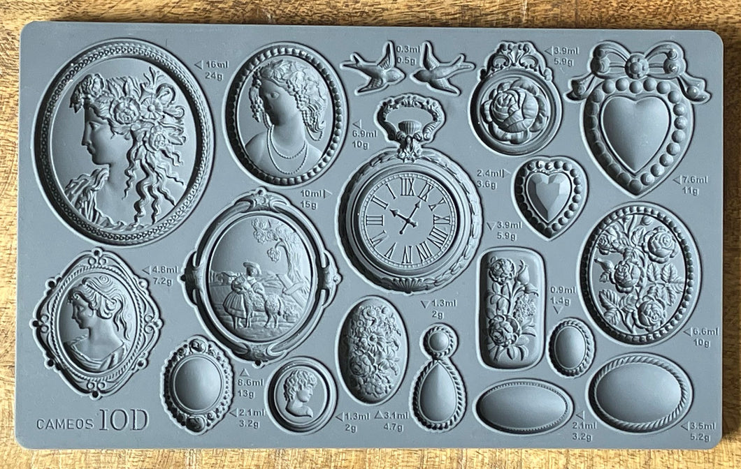 CAMEO~ IRON ORCHID 6x10 DECOR MOULD