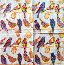 Load image into Gallery viewer, NAPKINS FOR DECOUPAGE~BLUE BIRDY GOODNESS~SET OF 6~6X6