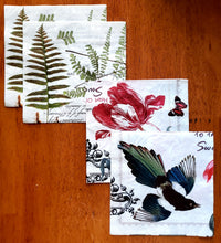Load image into Gallery viewer, NAPKINS FOR DECOUPAGE~FERNS &amp; FLORALS NAPKINS~SET OF 4~6X6