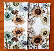 Load image into Gallery viewer, NAPKINS FOR DECOUPAGE~ FIELD FLOWERS &amp; BIRDS ~ SET OF 3