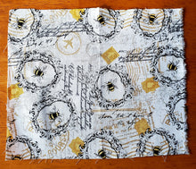 Load image into Gallery viewer, FRENCH BEES ~ 9X11 COTTON FABRIC~ SET OF 5~ GREAT FOR DECOUPAGE