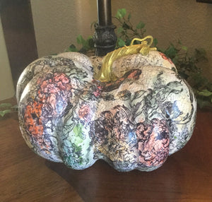A Foolproof Stamping Method for any shaped surface- Rose Toile Pumpkin Tutorial Class