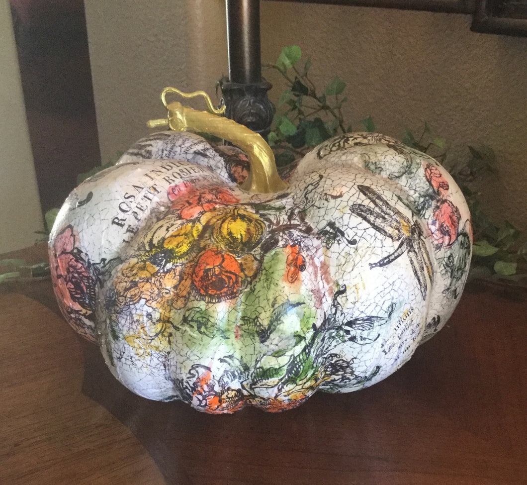 A Foolproof Stamping Method for any shaped surface- Rose Toile Pumpkin Tutorial Class