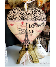 Load image into Gallery viewer, PARIS LOVE HANGING HEART HANDCRAFTED