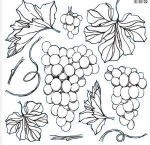 GRAPES- 12X12 IRON ORCHID DECOR STAMP