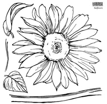 Load image into Gallery viewer, SUNFLOWERS 12x12 IRON ORCHID DECOR STAMP- 2 SHEETS