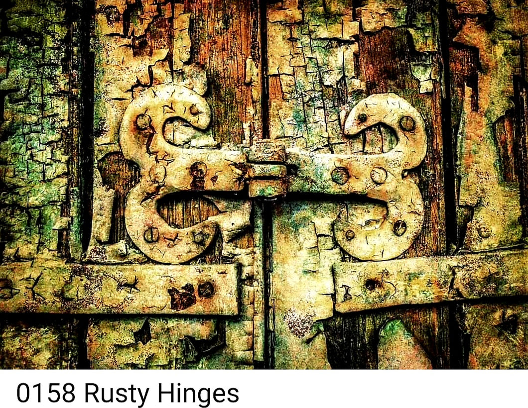 DECOUPAGE RICE PAPER~RUSTY HINGES