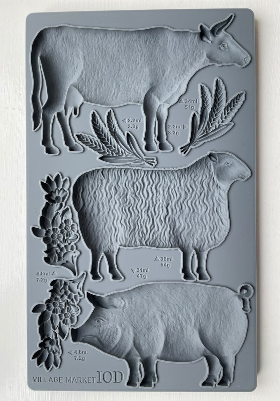 VILLAGE MARKET~ 6×10 IRON ORCHID DECOR MOULDS™